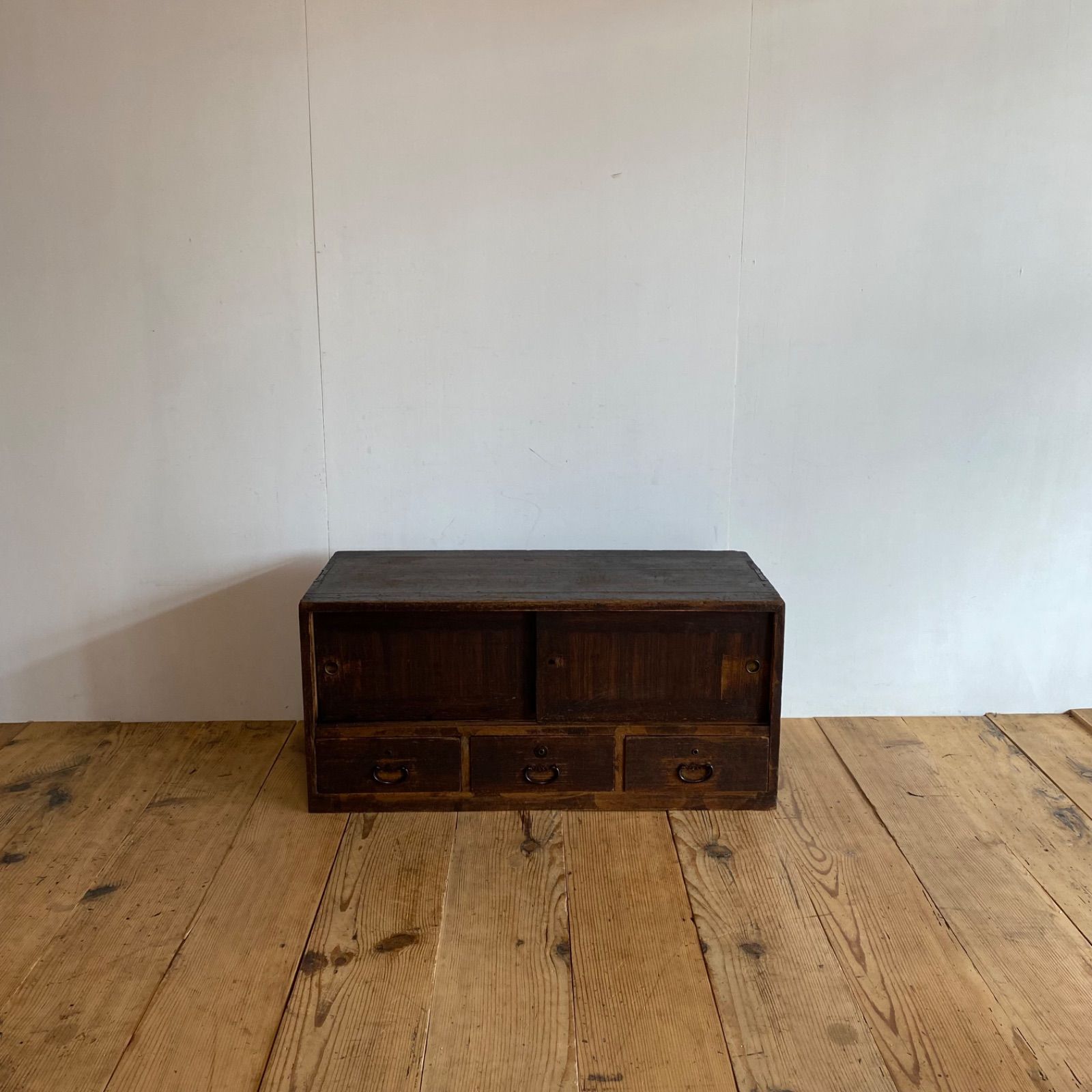 アンティーク チェスト 箪笥 ローボード テレビ台 昭和レトロ 無垢材 y162