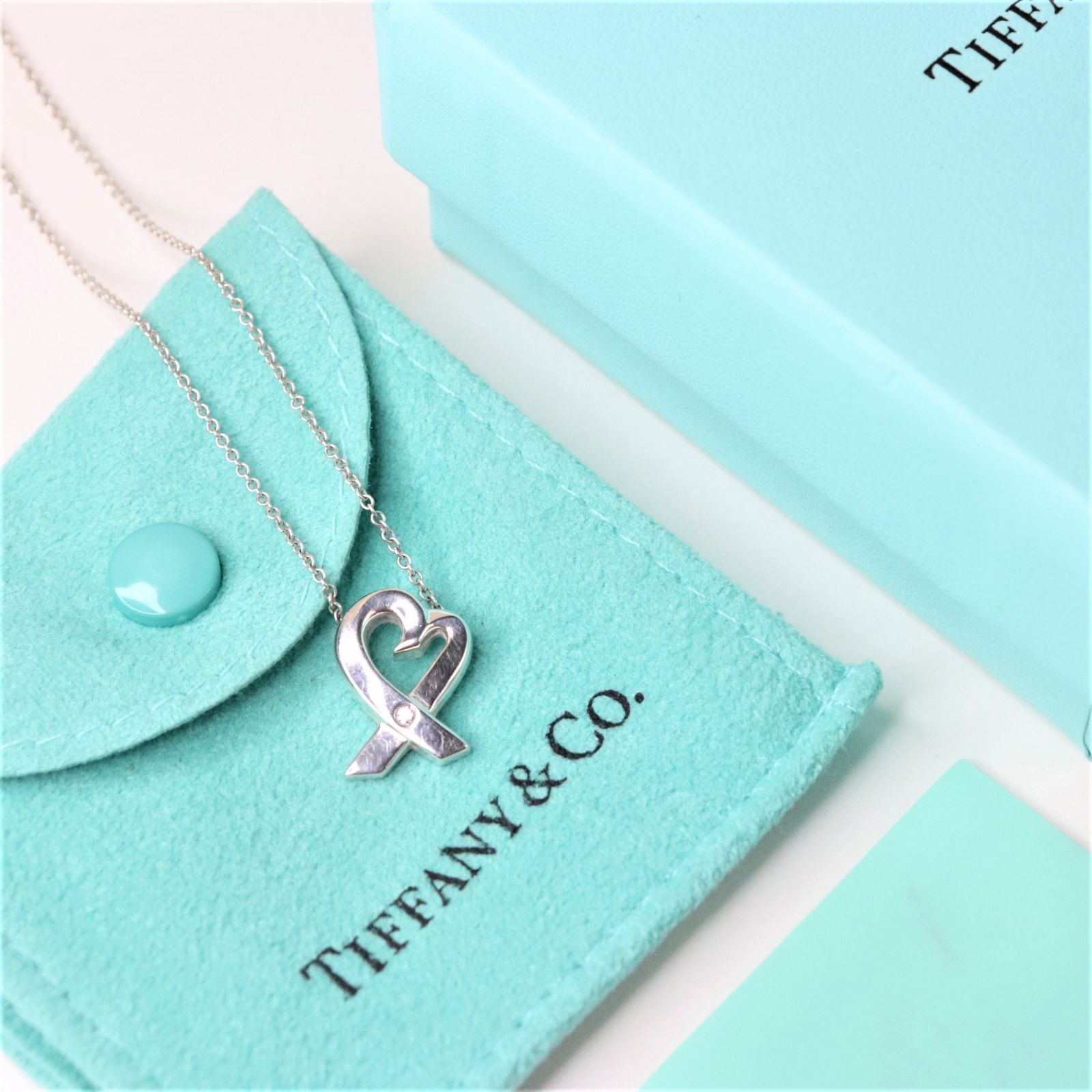 TIFFANY&CO. ティファニー パロマピカソ 1Pダイヤ ネックレス シルバー