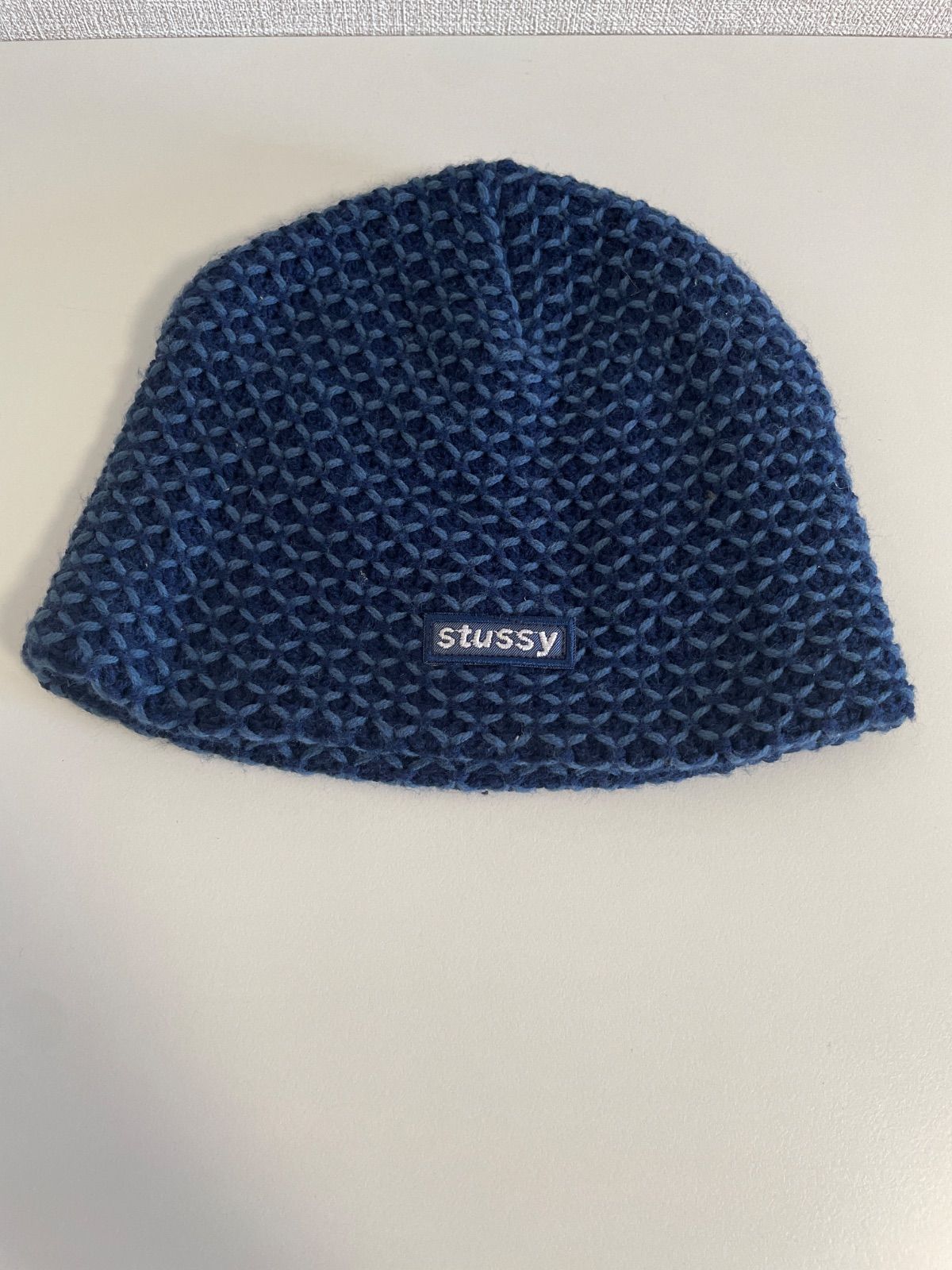 STUSSY ステューシー ニットキャップ 90s 紺タグ アクリル ネイビー メンズ