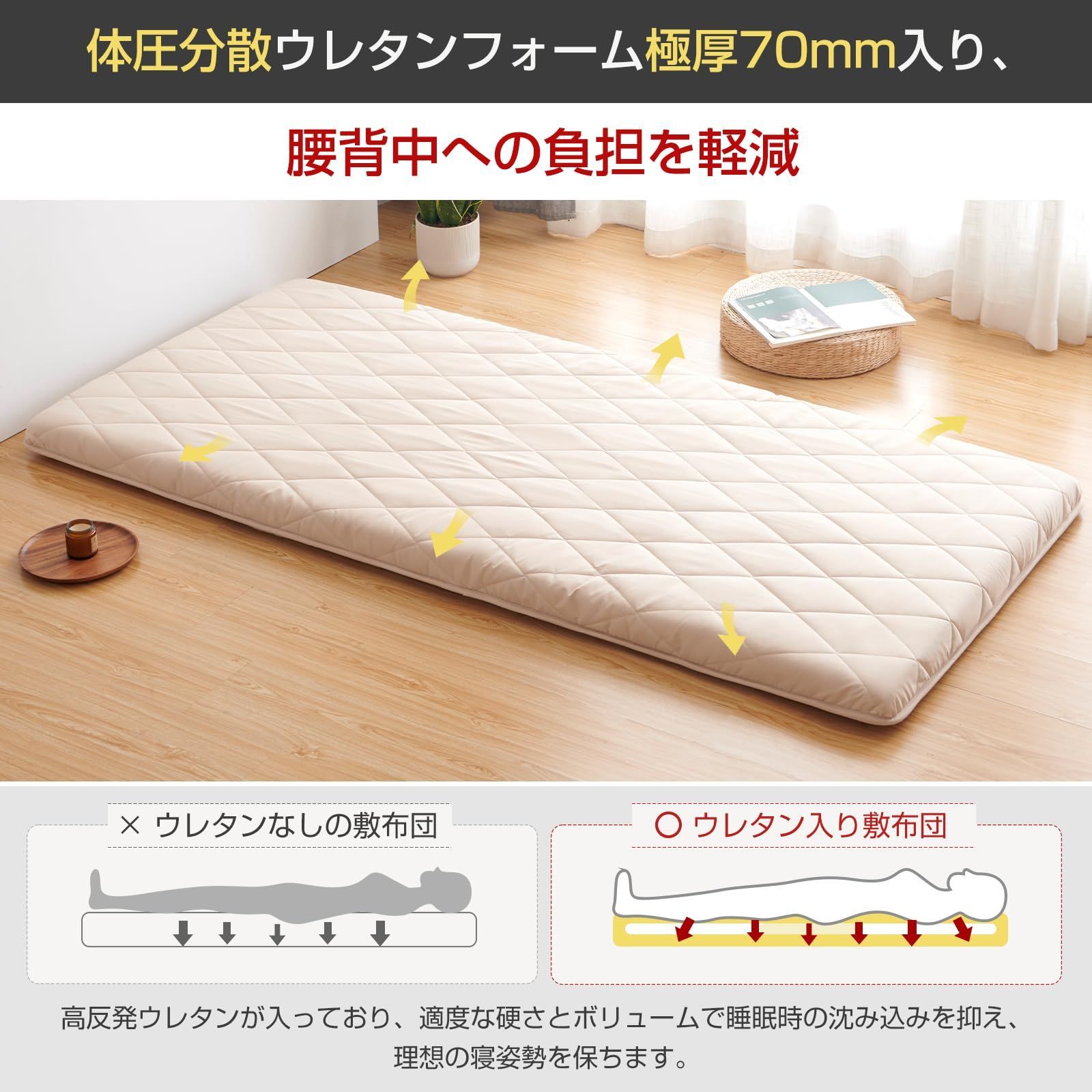 巻綿使用 高反発ウレタン入り