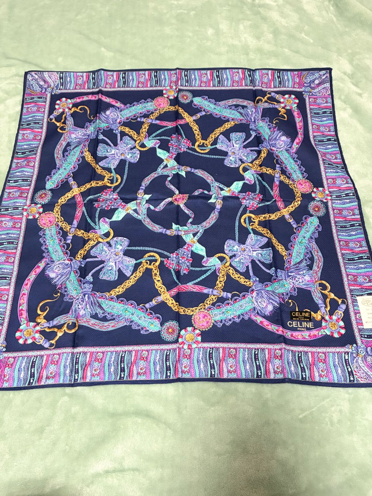 CELINE 大判スカーフ CELINE セリーヌ スカーフ 大判スカーフ 正方形 12星座 シルク100