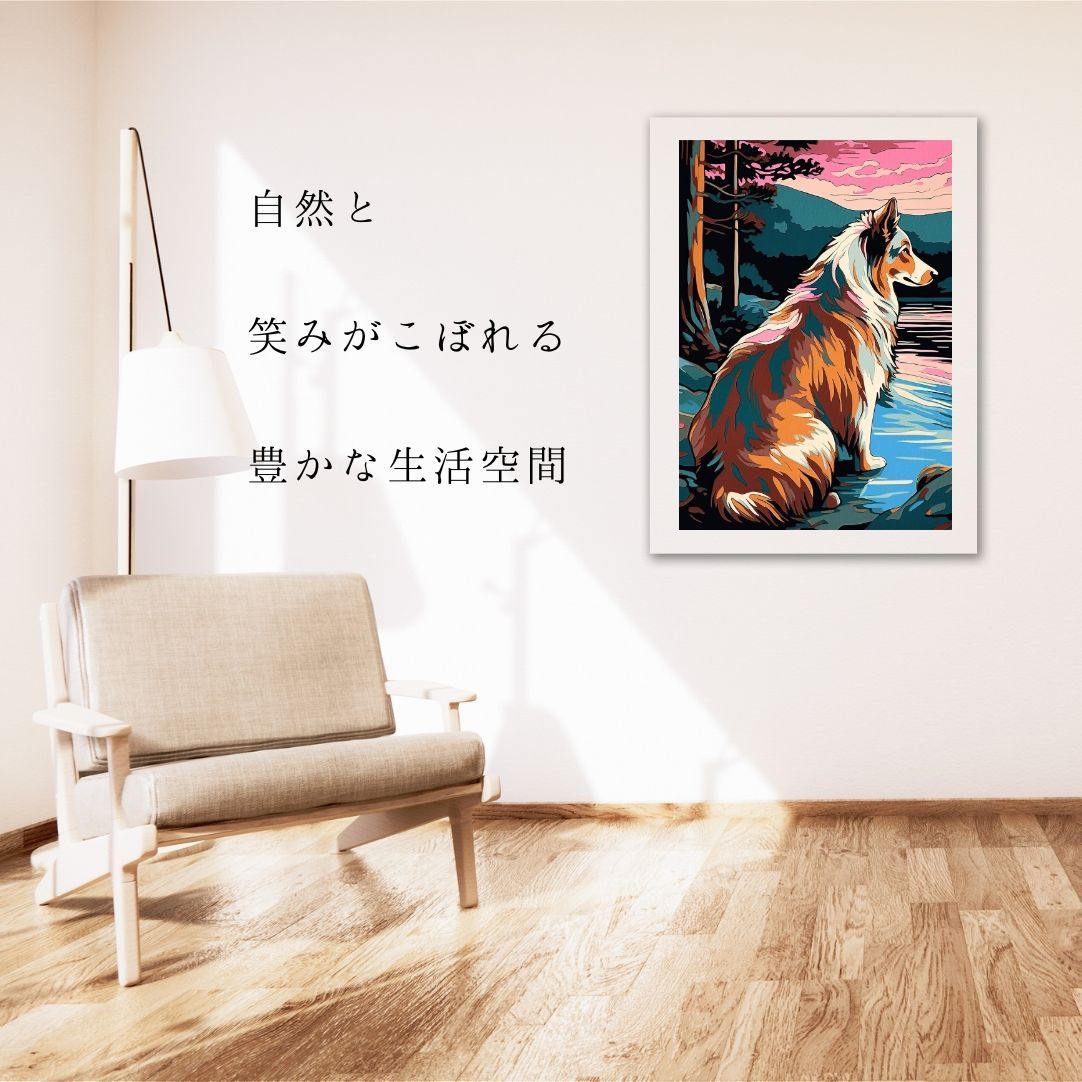 ワンダフルライフ - ラフコリー犬 No.3】ジークレー版画＊名入れOK