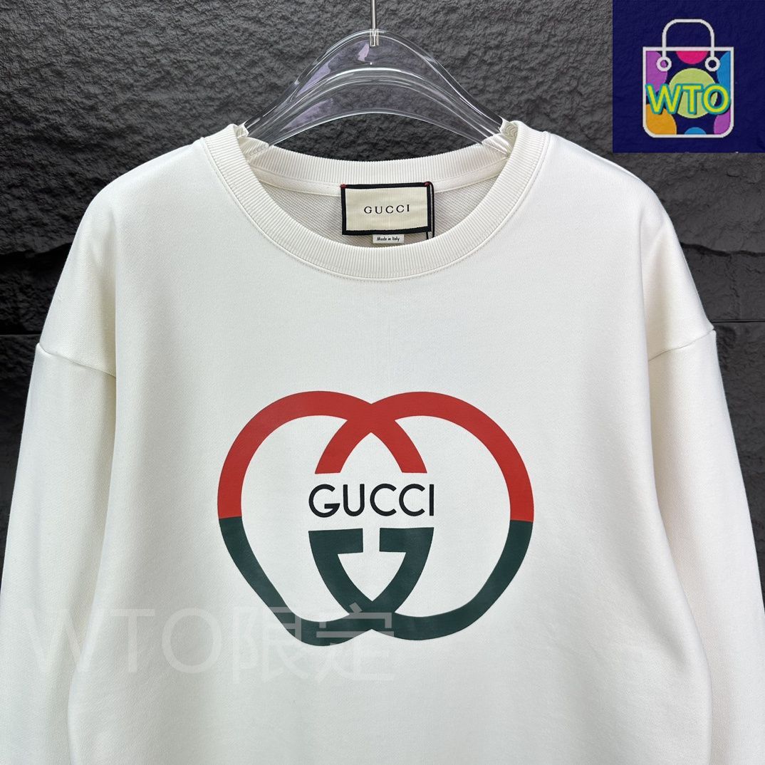 GUCCI 2025新作 ロゴプリント クルーネックスウェット [本日特価