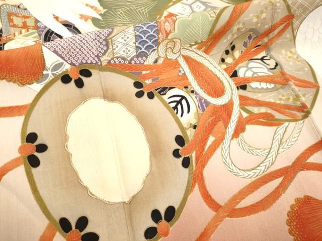 平和屋着物□極上 アンティーク 大正ロマン 中国三大刺繍 相良刺繍 振袖 駒