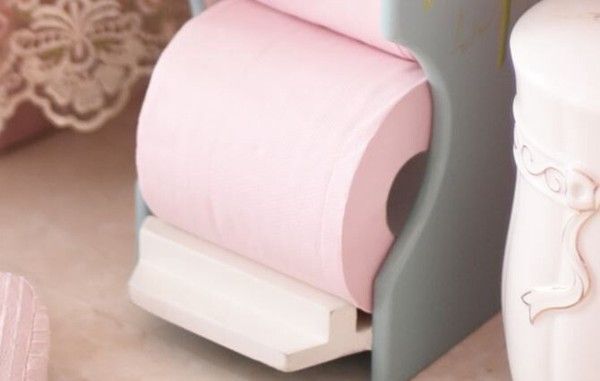 ハンドペイントトイレットペーパーホルダーBL