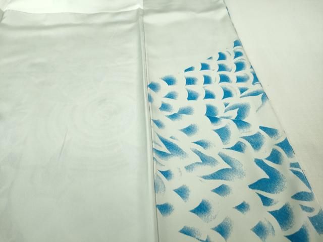 平和屋本店□極上 訪問着 手描き 龍 金銀彩 反端付き 逸品 未使用