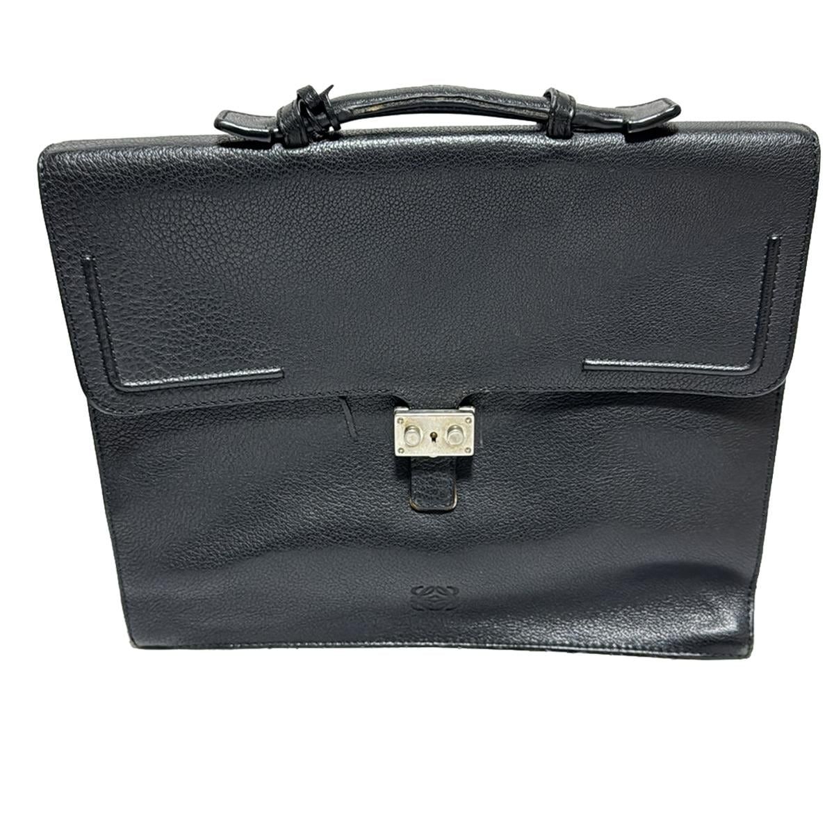 LOEWE ロエベ ビジネスバッグ - 黒 本体ロックあり レザー