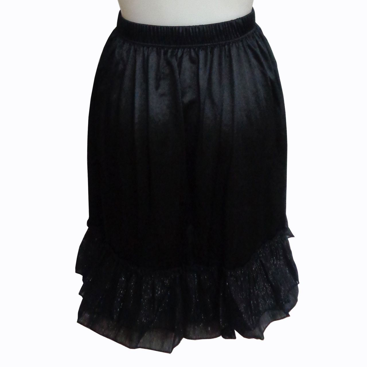 在庫処分 ラメ入りペチスカート ペチ ラメ スカート インナー 無地  