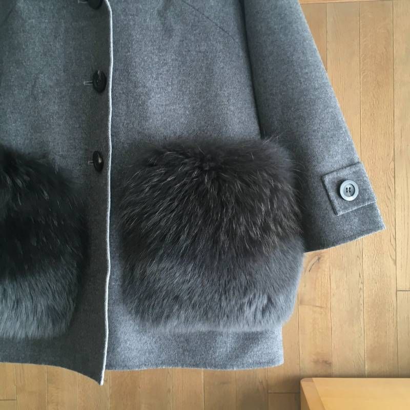 極美品 Rene（ルネ）TISSUE ポケットファー コート36 - メルカリ