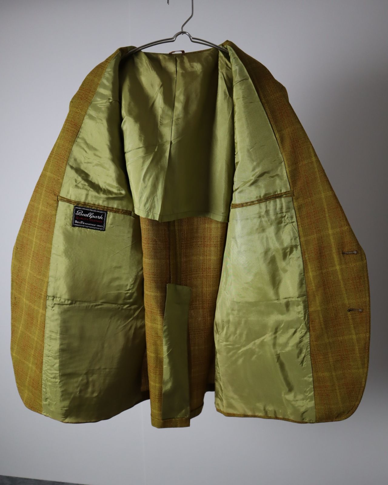 vintage】ハウスチェック ウール シングル テーラードジャケット