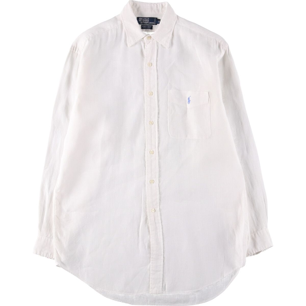 古着 ラルフローレン Ralph Lauren POLO by Ralph Lauren 長袖 リネンシャツ メンズS相当/eaa526630