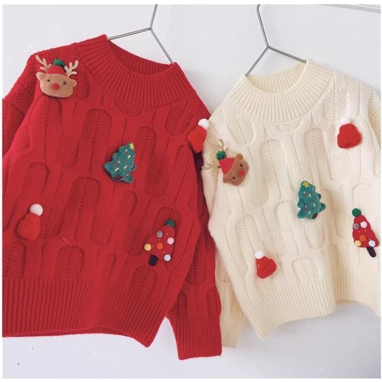 キッズ クリスマスセーター キッズ ニット クリスマスツリー柄 防寒 キッズ 子供 ス ニット 長袖 クリスマス プレゼント パーティ ギフト