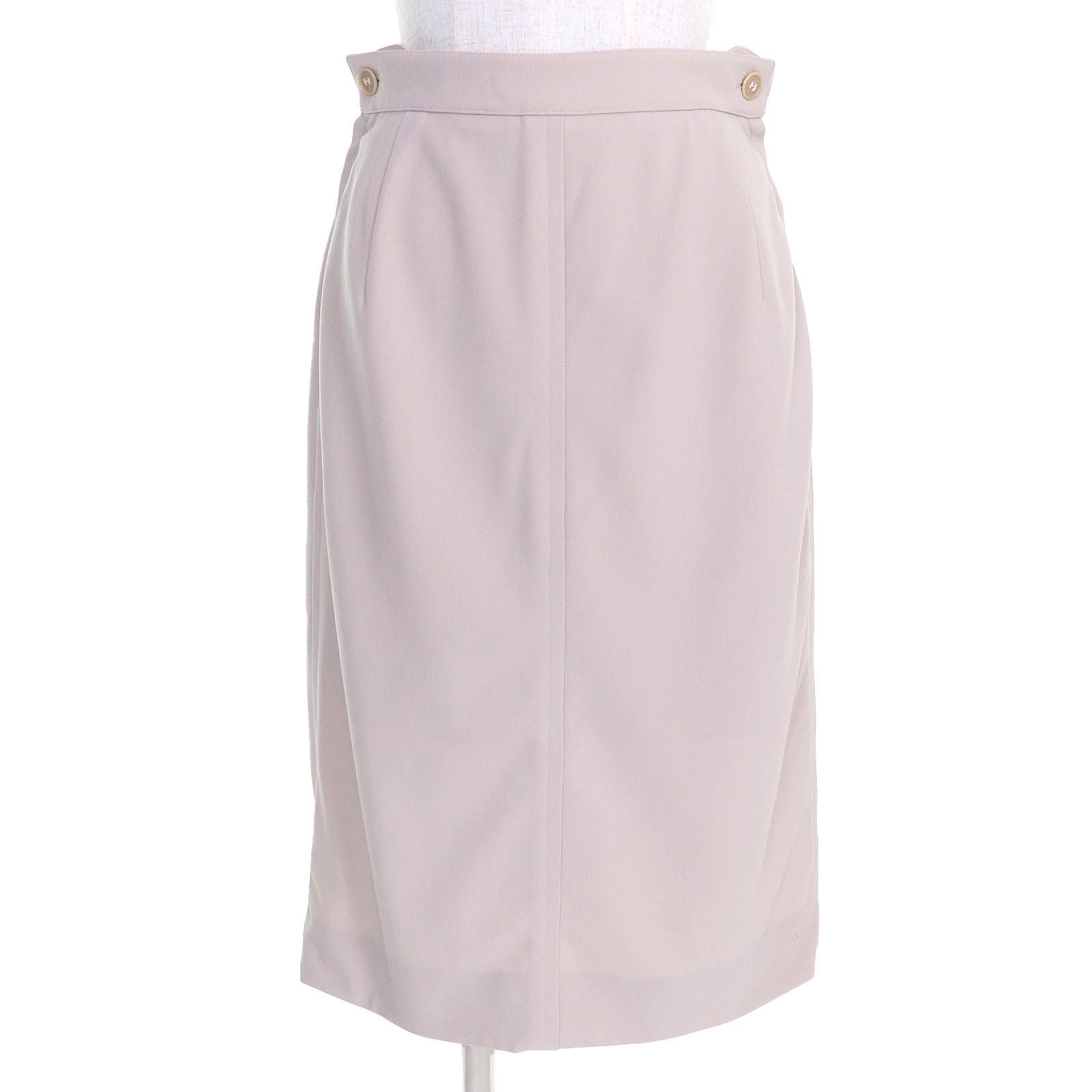 △HERMES エルメス ヴィンテージ ウール マルジェラ期 Hロゴボタン スカート ライトベージュ 38 フランス製 レディース