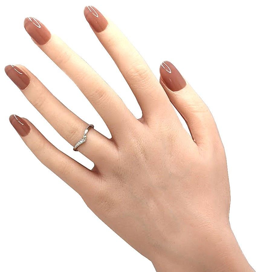 4℃ ヨンドシー ダイヤモンドV字リング - メルカリ 