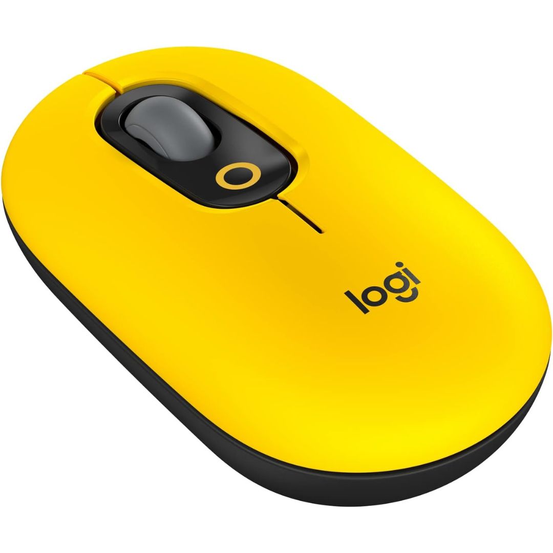 ロジクール POP MOUSE M370YL 静音 ワイヤレスマウス 無線 Bluetooth Logi Bolt Unifying非対応 左右対称 スクロールホイール イエロー M370 国内正規品