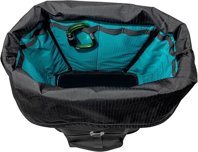 Notch Approach 自立式ブラックロープギアバッグ 容量50L 収納ポケット パッド入りショルダーストラップ サイドデイジーチェーン ロールトップクロージャー 耐候性1680デニール生地 99754