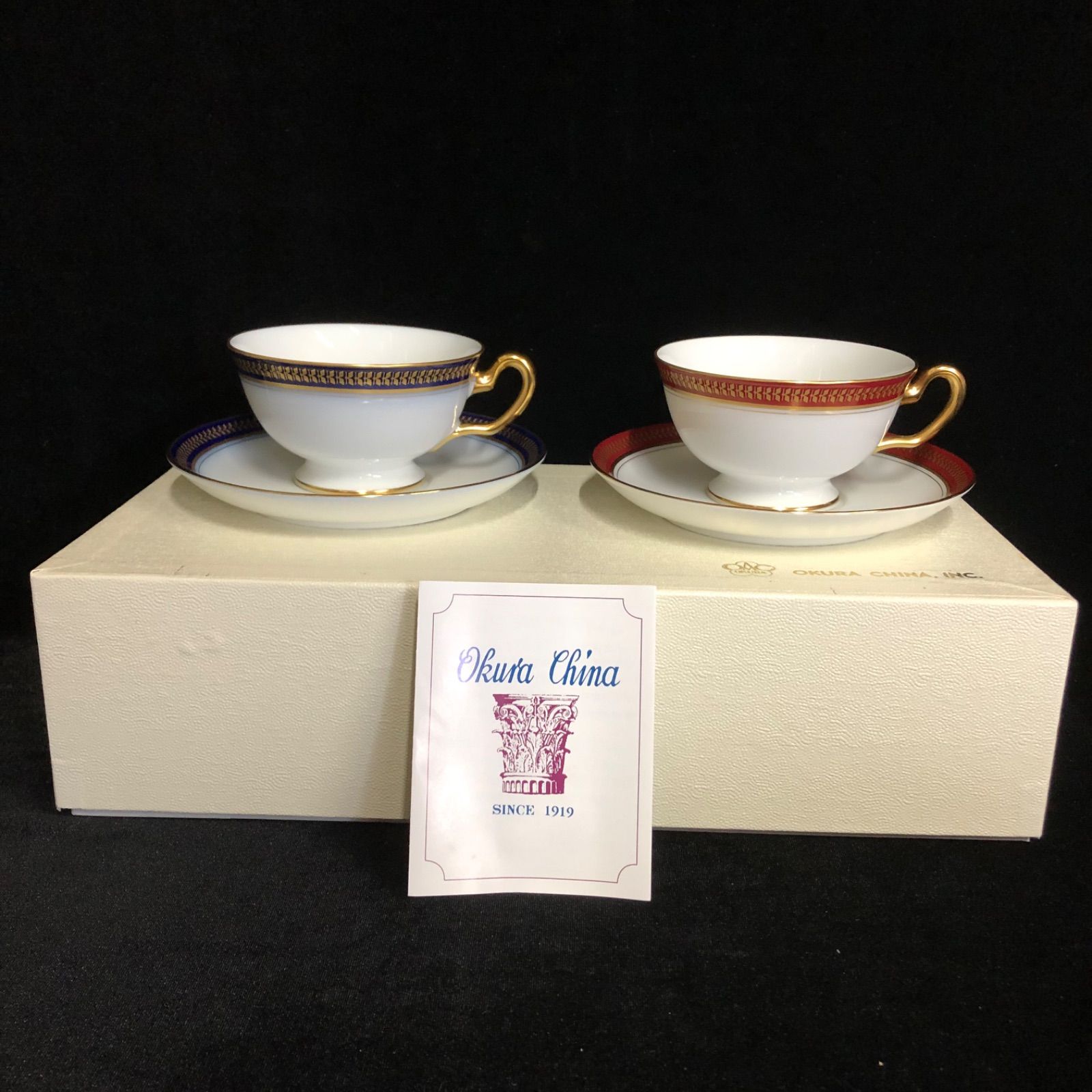 大倉陶園　ゴールドウィング 二客セット 6c-3491_1.jpg