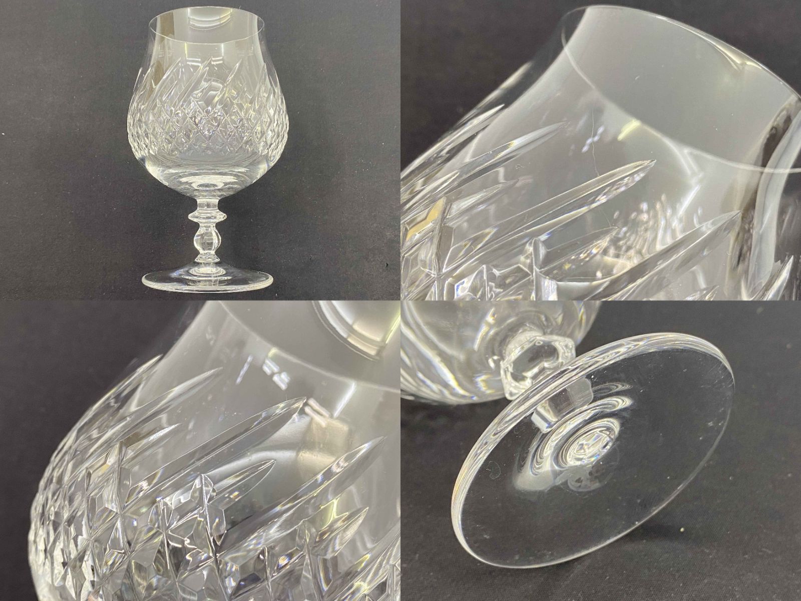 HOYA ホヤ クリスタル グラス　６個　大小  希少Hoya Crystal ワイングラス 6個セット 保谷クリスタル・HOYA