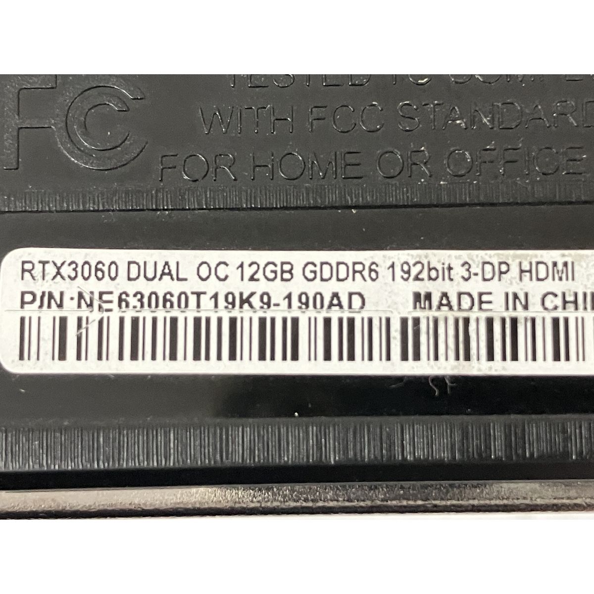 PALIT GeForce RTX 3060 DUAL OC 12G GDDR6 グラフィックボード ビデオカード グラボ PCパーツ O10550329