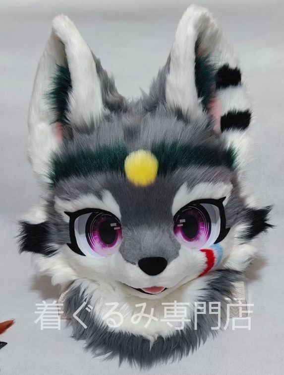 ファースーツ 着ぐるみセット 黒 ケモノ ファースーツ 全頭ヘッド ぬいぐるみ コスプレ コスチューム WWW_IBETON_RU