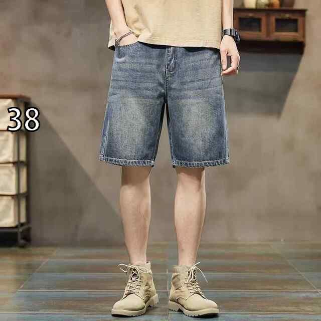 人気セール，新品 [38]メンズ ファッション 服 オシャレ シンプル 大人 かっこいい 大きいサイズ ストリート 紳士服 ハイエンド デニム パンツ ゆったり 伸縮性 ストレッチ ストレッチ ストレート レッグ ミッ その他