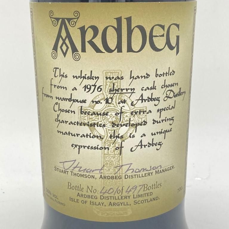 アードベッグ 1976 シェリーカスク 1stマネージャーズチョイス 497本限定 700ml 56% Ardbeg 1976 Manager's  Choice【I2】 - メルカリ