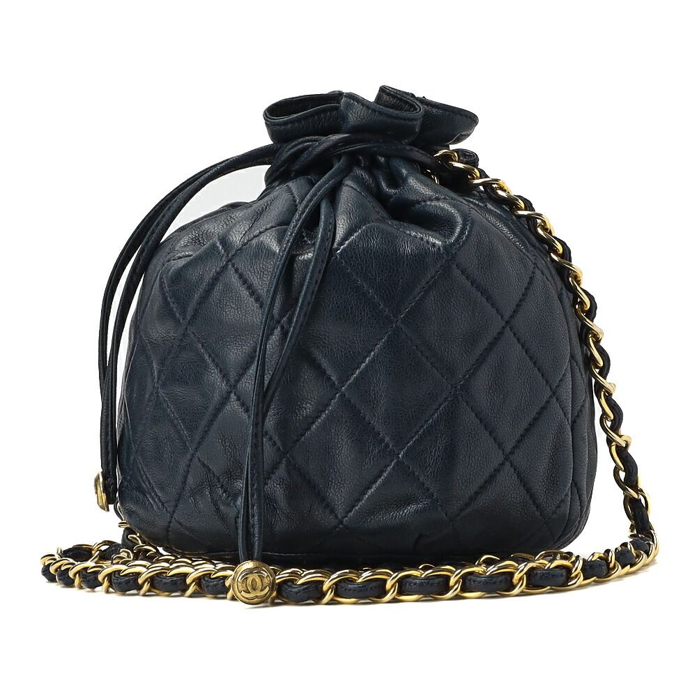 CHANEL シャネル マトラッセ 巾着型 チェーンショルダー