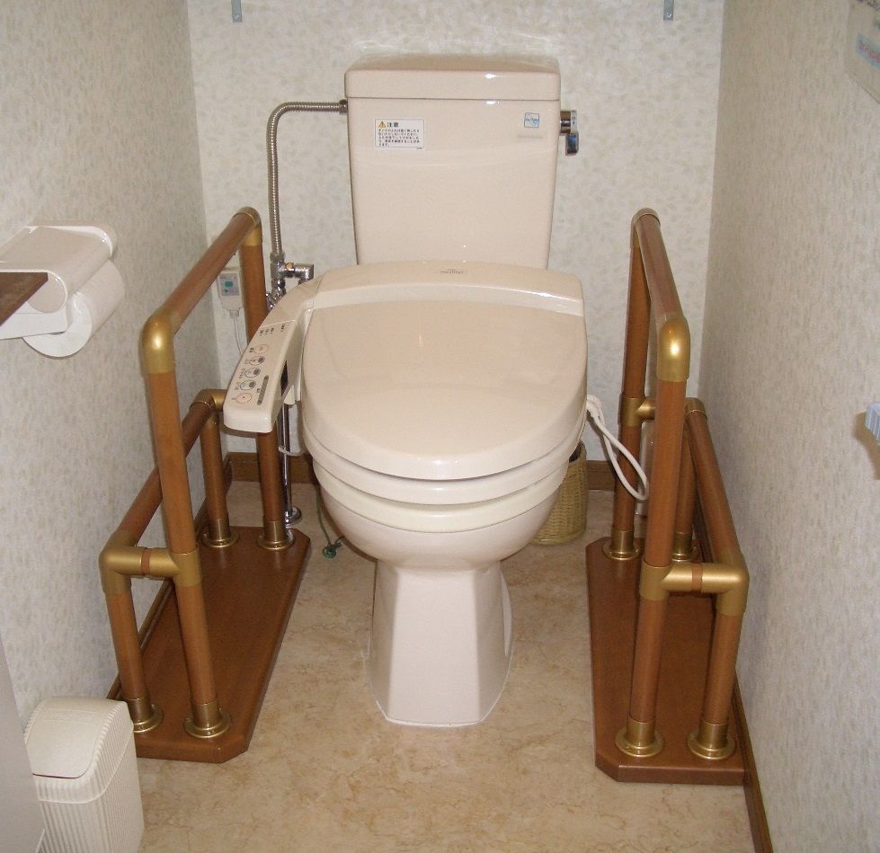 木製手すり スタンバー トイレ型 工事不要 置くだけ B0009