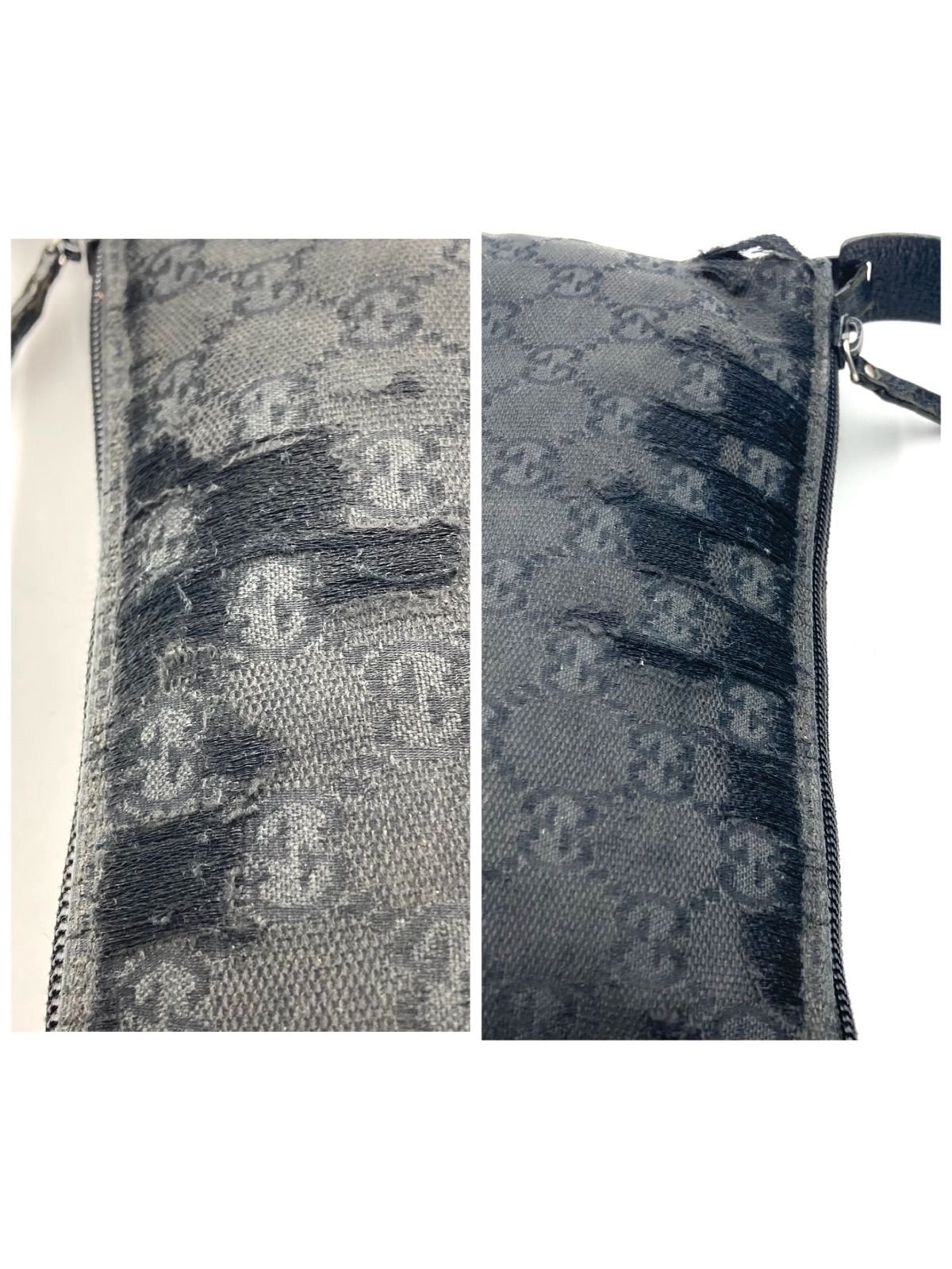 GUCCI グッチ GGキャンバス×レザー アクセサリーポーチ ミニ