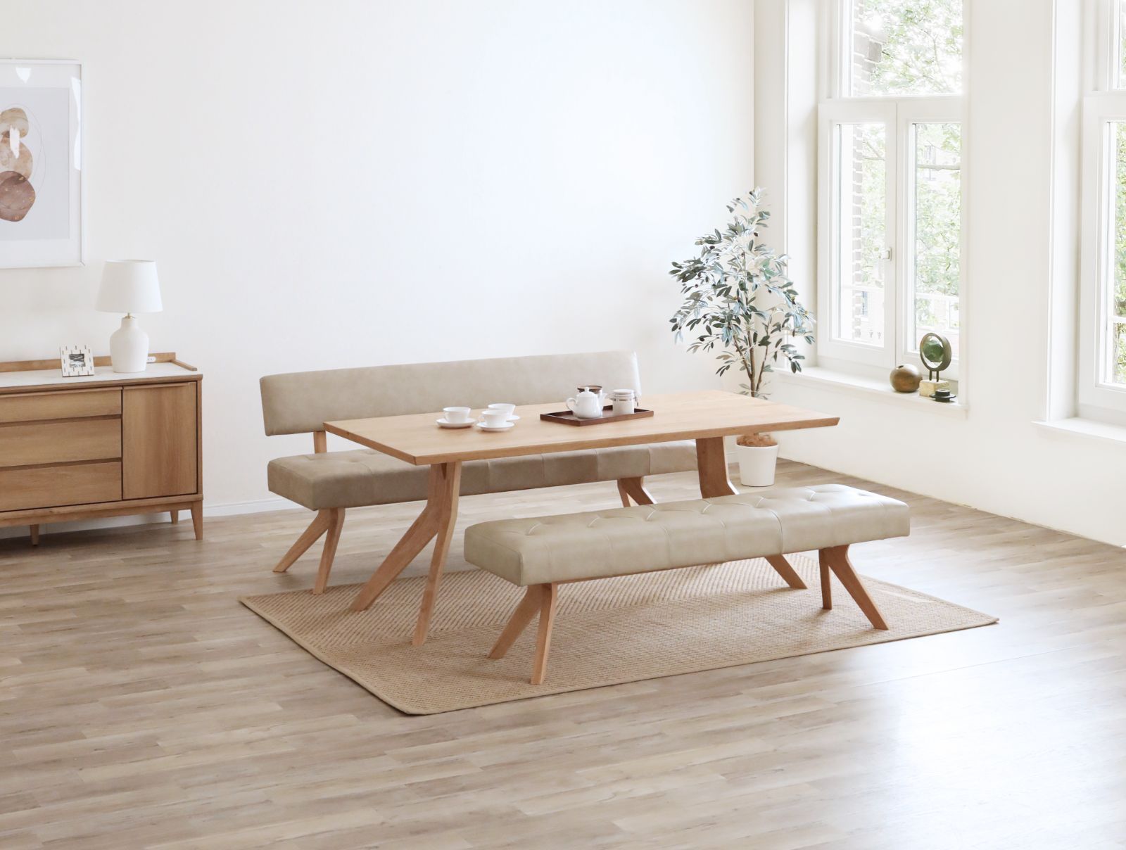 シギヤマ家具 LD セット ダイニングセット 150cm レブル 3点
