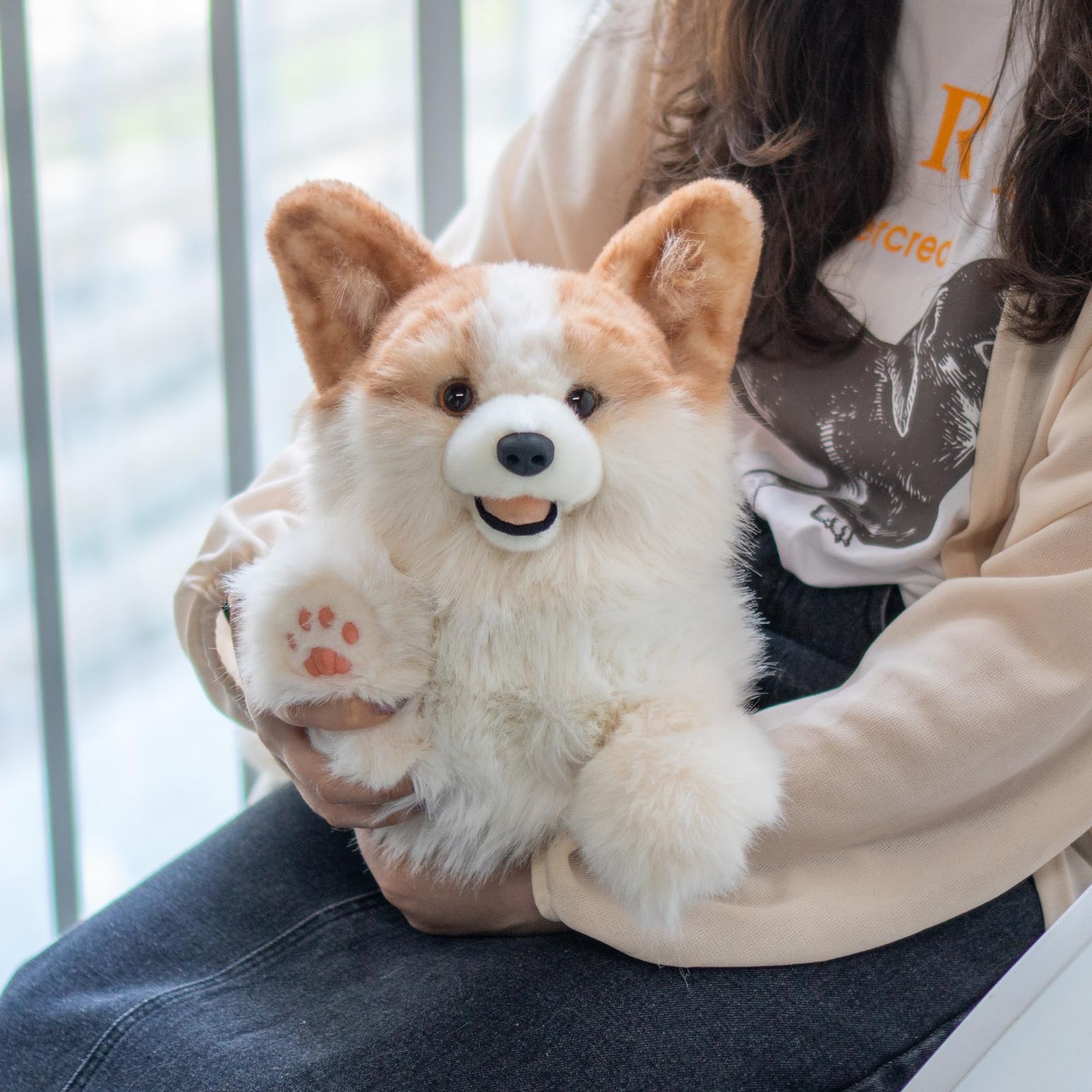 Chongker コーギー 犬 置物 本物そっくり 動物フィギュア いぬ ぬいぐるみ ギフト ウェルシュコーギー動物のぬいぐるみ 彼氏 子供 友達 誕生日 贈り物 お祝い 部屋飾り インテリア