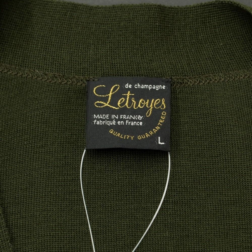 ルトロワ Letroyes ウール ニット カーディガン ダークグリーン ルトロワ Letroyes ウール ニット カーディガン ダークグリーン