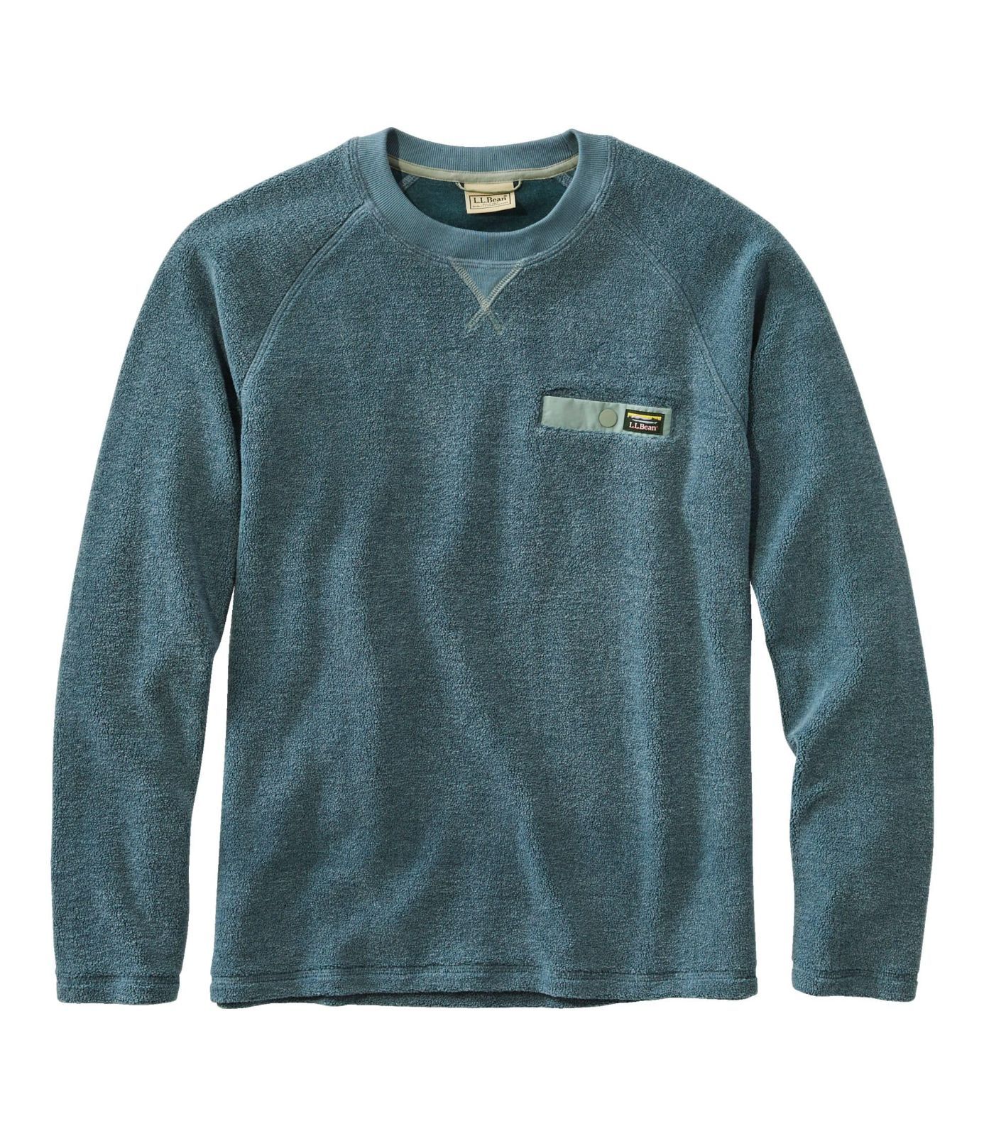 Size:M_Color:Dark Pine [エルエルビーン] メンズ タンブルド・シェルパ・フリース、クルーネック 米国フィット・レギュラー M Dark Pine グリーン １０００１９５７８５