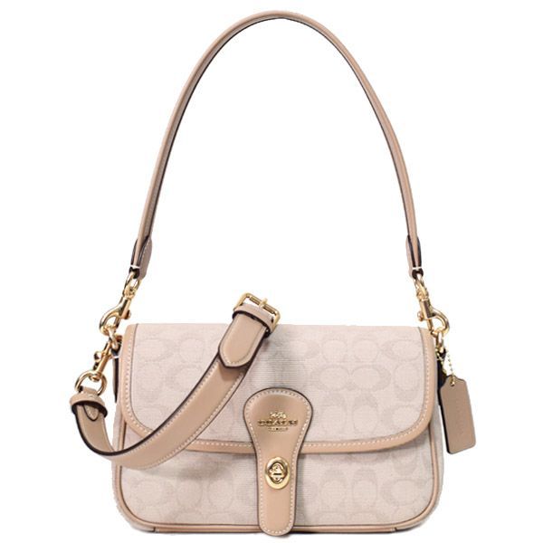 COACH - コーチ ショルダーバッグ ターンロック シグネチャー