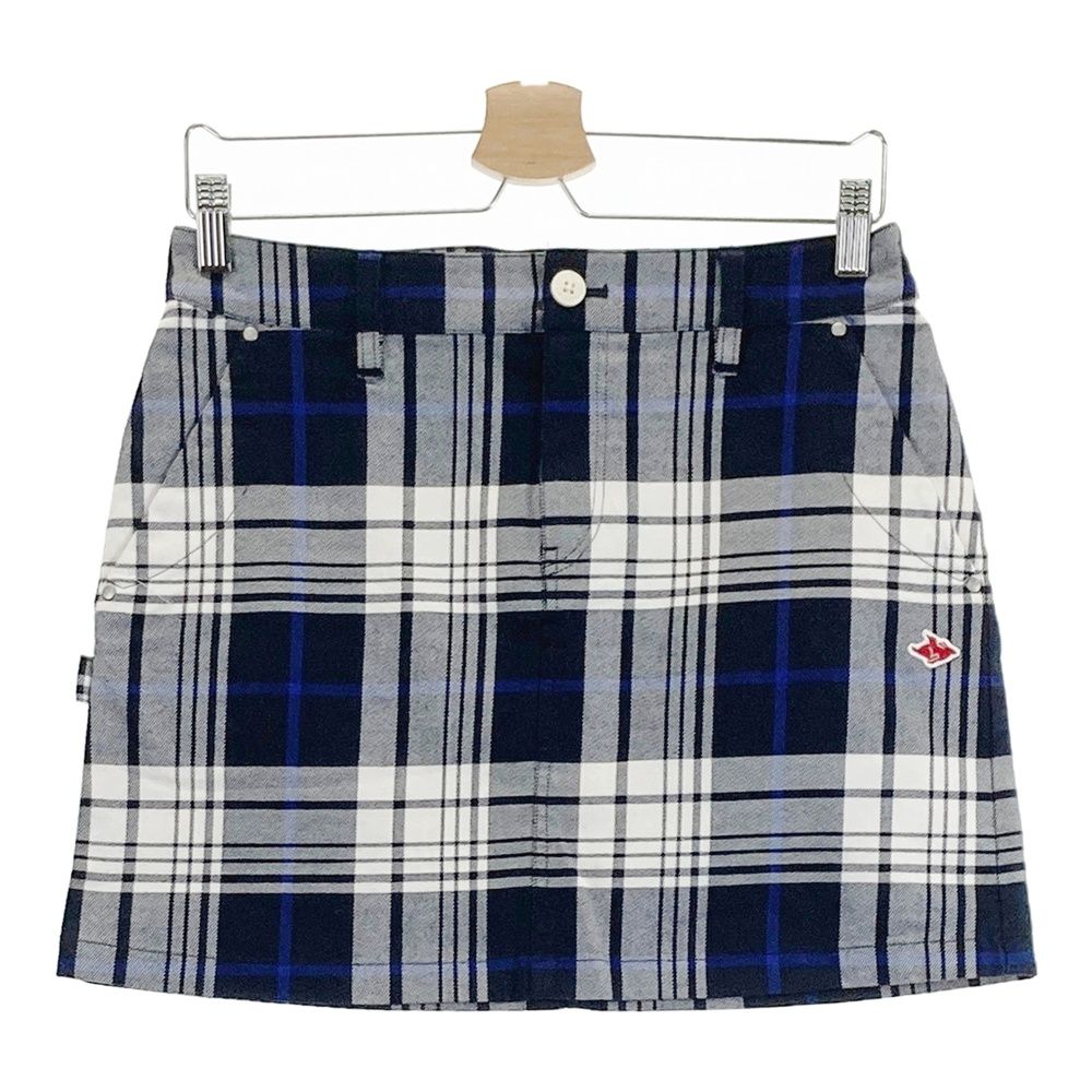 サイズ：1 PEARLY GATES パーリーゲイツ  ストレッチスカート チェック柄 ネイビー系 [240101488514] ゴルフウェア レディース ストスト
