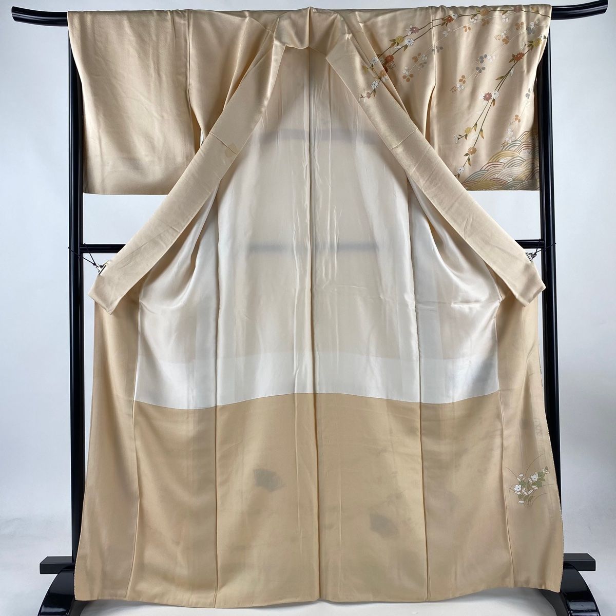 【オークション】裄丈66.5cm 訪問着セット 薄オレンジ 正絹 袷 七五三 楽天市場】【色無地 レンタル 袷】〔10月〜5月向け〕色無地 正絹