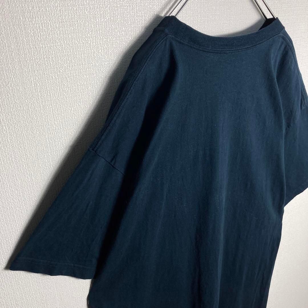 【美品】バレンシアガ　センター刺繍ロゴTシャツ　EST1917　紺　ネイビー. 美品】バレンシアガ センター刺繍ロゴTシャツ EST1917 紺