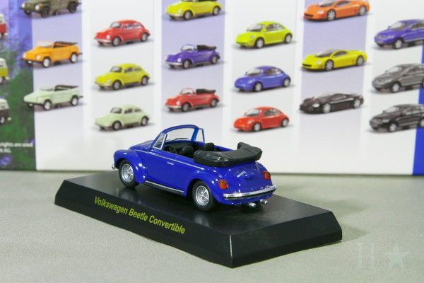 ＜中古品＞京商 1/64 フォルクスワーゲン ビートル カブリオレ コンバーチブル ブルー フォルクスワーゲン ミニカーコレクション1 Kyosho 1/64 Volkswagen Beetle Convertible blue