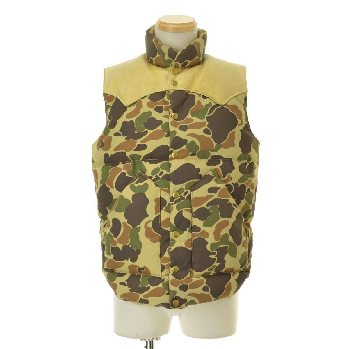WAREHOUSE×Rocky Mountainダウンベスト カモ柄 ウエアハウス×ロッキー