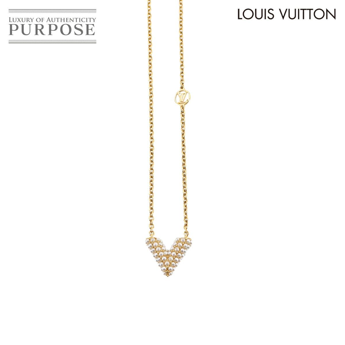 ルイ ヴィトン LOUIS VUITTON コリエ エセンシャルV ペルル ネックレス 
