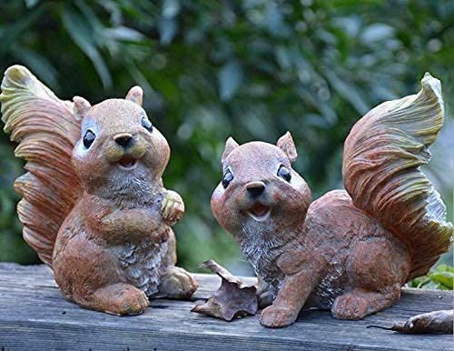 【数量限定】かわいいリス) (動物 インテリア雑貨 おしゃれ 飾り物 鉢植え 庭/オブジェ/置物 ガーデンオーナメント YINING