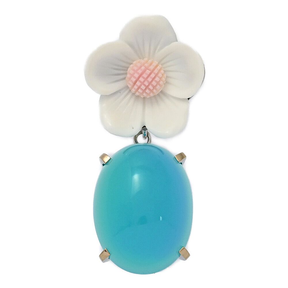 14kgf 天然石サークルチャーム⋆˙⟡フラワー⟡.· 14kgf 天然石サークル