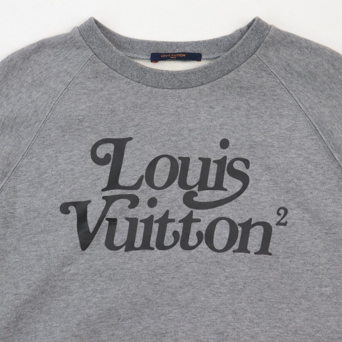 ルイヴィトン　トレーナー　コラボ　ロゴ　プリント　グレー　Nigo メンズ ルイヴィトン トレーナー コラボ ロゴ プリント グレー Nigo メンズ