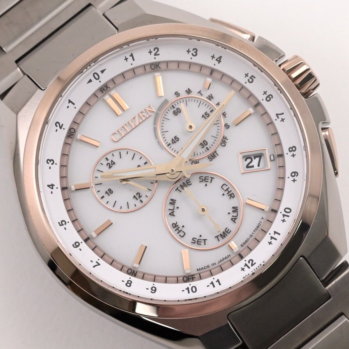 CITIZEN】シチズン ATTESA Eco-Drive Radio SOLAR Ref.E660-S124433 CB5044-71A  チタンTitanium $ - メルカリ