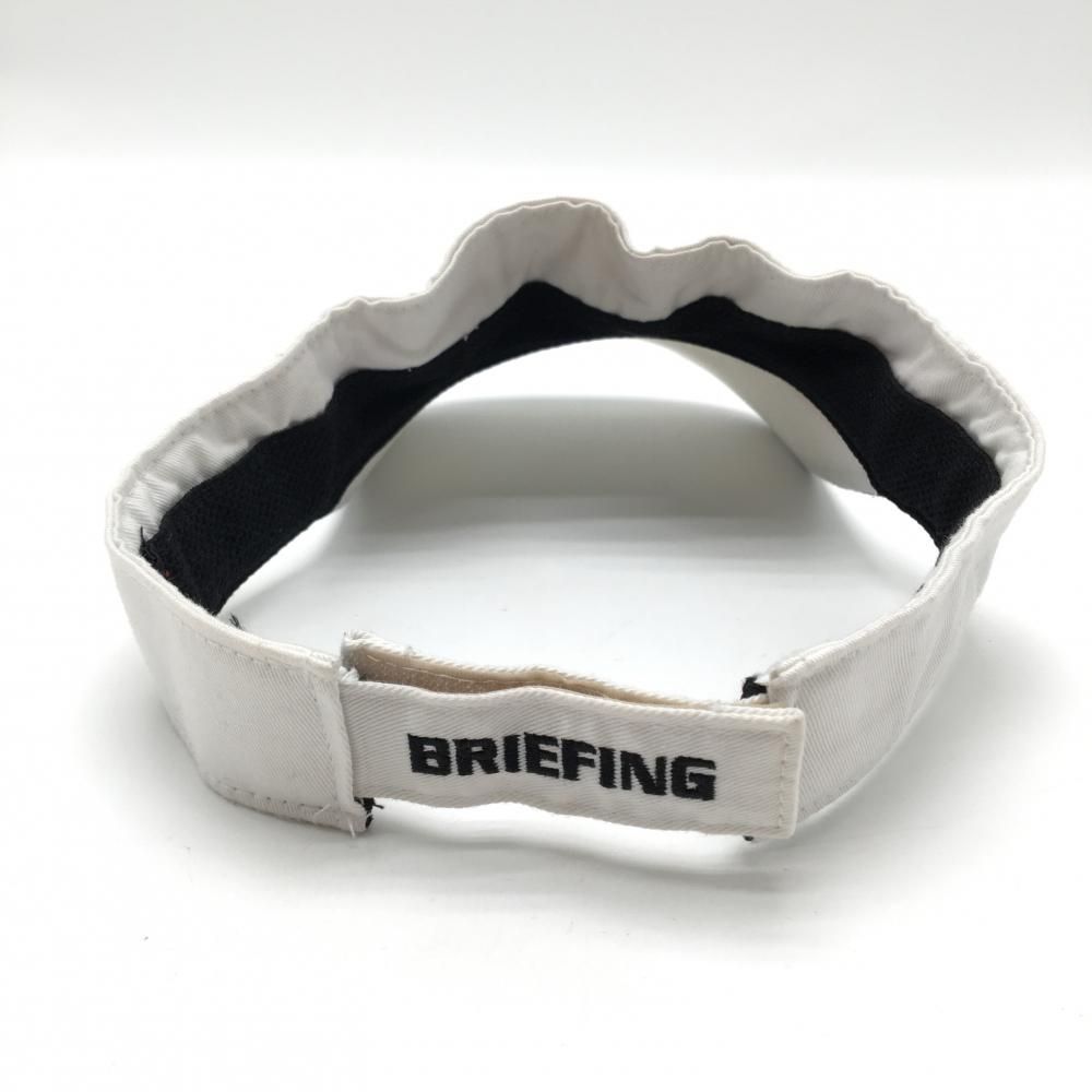 ブリーフィング サンバイザー 白×黒 立体ロゴ刺しゅう FREE ゴルフ