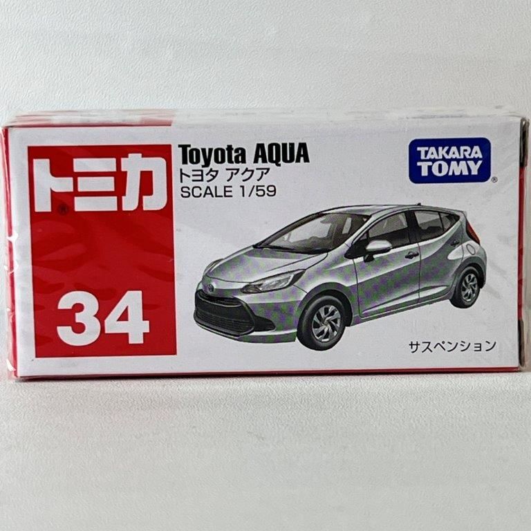 トミカ ミニカー No.34 トヨタ アクア 箱 トミカシリーズ タカラトミー