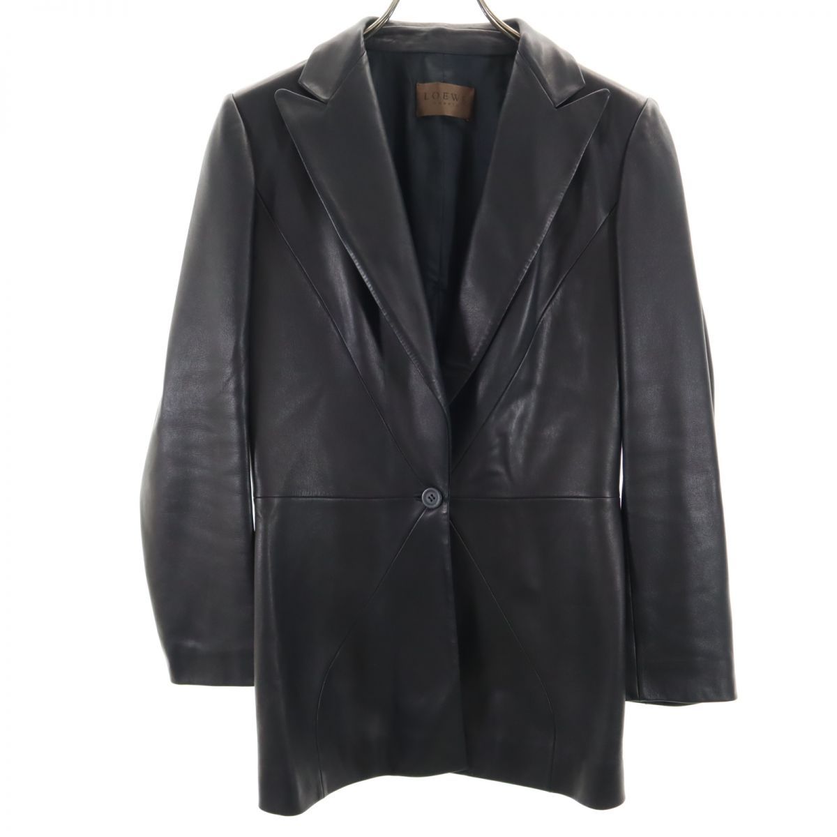 ロエベ レザージャケット 38 ブラック LOEWE レディース 古着 【240124
