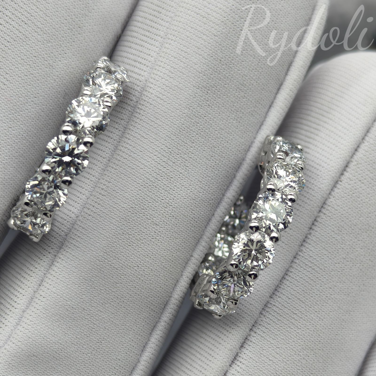 PT950 4.8ct オーダーメイド ダイヤピアス ラボグロウンダイヤ 誕生日記念日プレゼント 存在感抜群 人気アイテム 上品な輝き 毎日着けたくなる 華やか エレガント シンプル 合わせやすい 感 プラチナ製 大粒ダイヤ インサイドアウト フープピアス WWW_MORNINGWALKER_COM