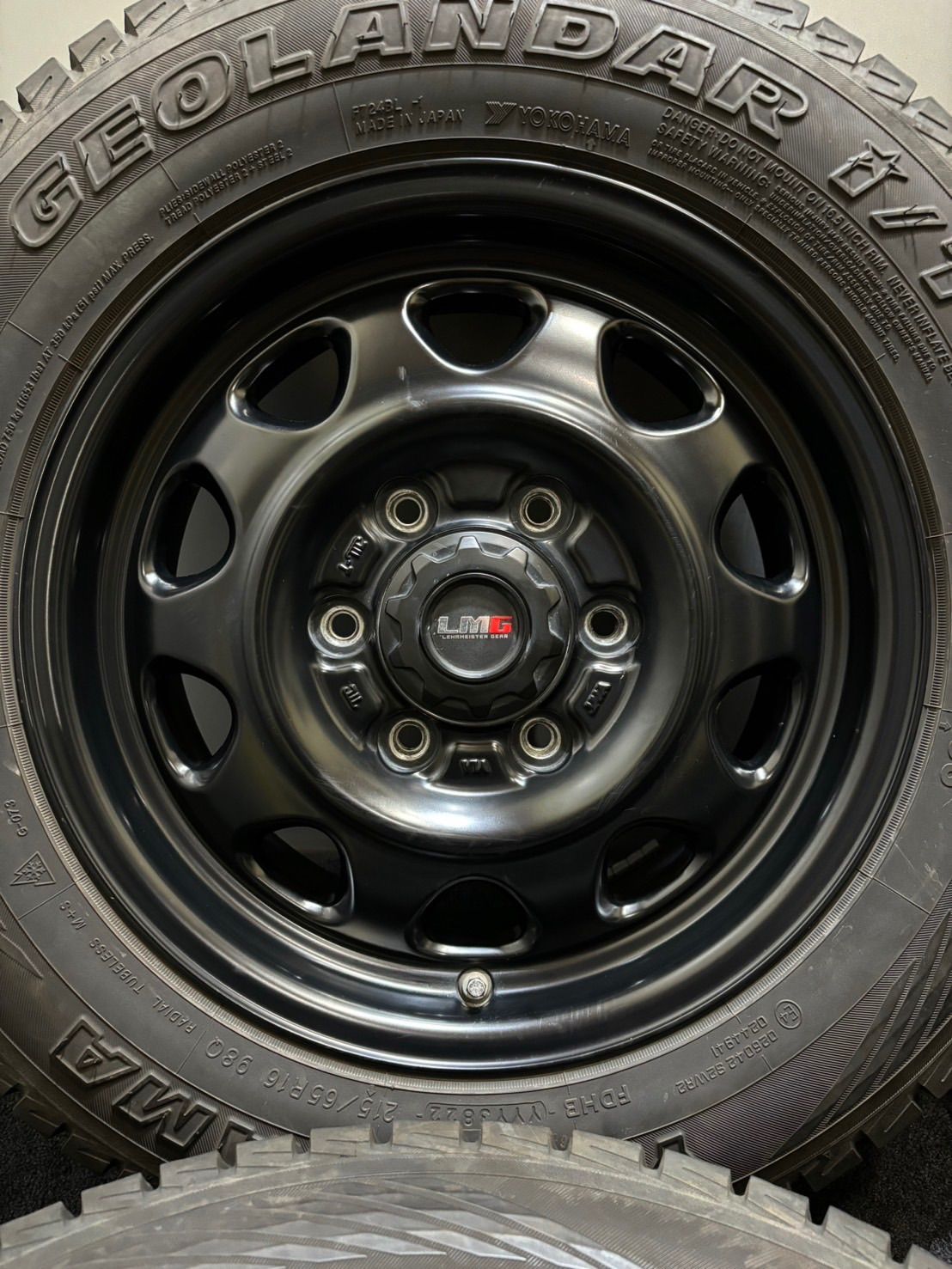 ★215/65R16 YOKOHAMA/GEOLANDAR i/T-S G073 22年 レアマイスター LMG 16インチ 6.5J +38 139.7 6H スタッドレス 4本 ハイエース(南6-G419)