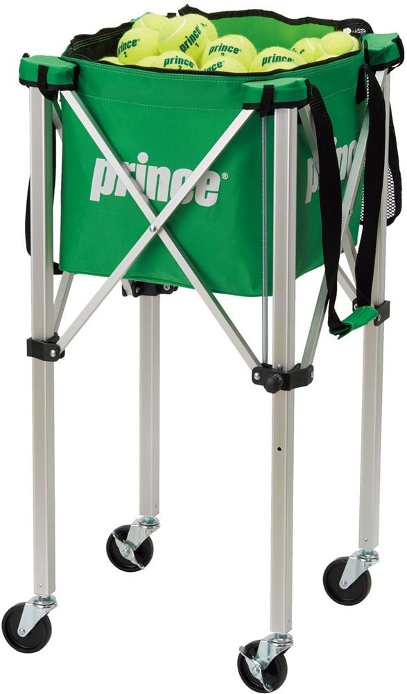 プリンス Prince テニス テニス ボールバスケット ロックピンキャスター付 器具 鞄 部活 練習 チーム 遠征 収納 コンパクト 合宿 持ち運び ボール収納 PL064 085 GRN